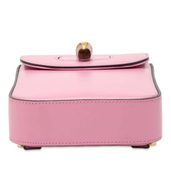 GUCCI Authentic Pink Leather Bamboo Backpack main image 5